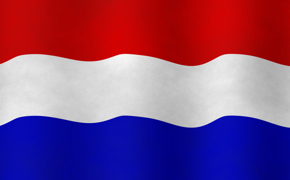 Illustration of a Dutch Flag, flying version