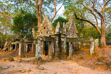 Ruins of ancient complex Koh Ker, Cambodia
