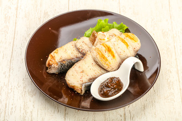 Grilled shark steak
