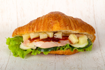 Croissant with chicken