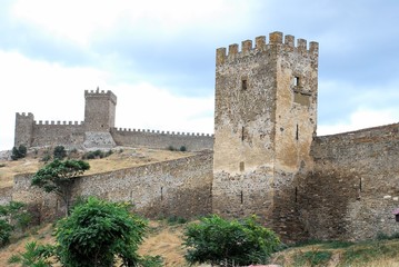 Fototapeta na wymiar stronghold fortress castle wall
