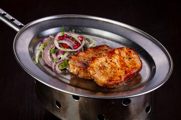 Chicken barbeque with onion
