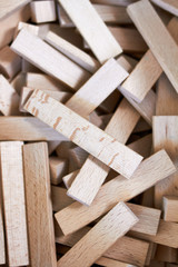 Wood Montessori kapla material for constructions