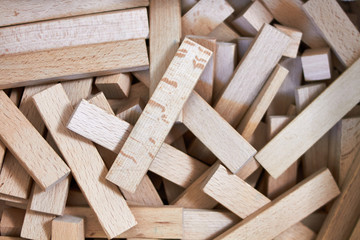 Wood Montessori kapla material for constructions