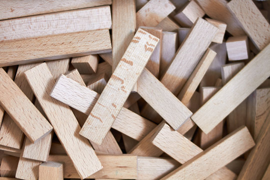 Wood Montessori kapla material for constructions