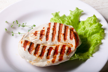 Grilled turkey steak