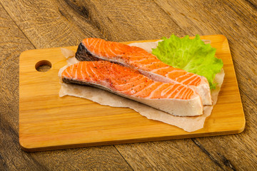 Raw salmon