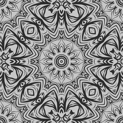 Seamless monochrome color floral pattern. Abstract design. Vector illustration for wallpaper, fabric, print