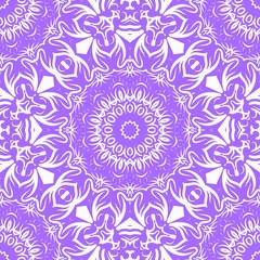 Floral Geometric Pattern with hand-drawing Mandala. Vector super illustration. For fabric, textile, bandana, scarg, print.