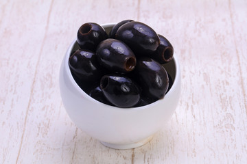 Pickled olives in the bowl