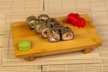 Delicious fried tempura roll