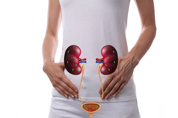 Woman Urinary Tract Infections concept