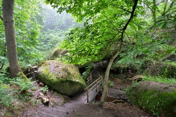 Paysage de la vallée des Traouiero à Trégastel près de Perros-Guirec en Bretagne