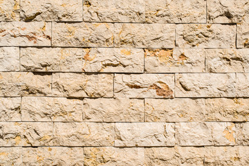Closeup of stone bricks wall texture.