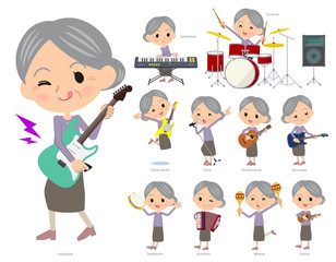 Purple clothes grandmother_pop music