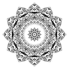 Very beautiful flower mandala. decorative vector. gold, black color. vector illustration.