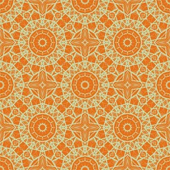 Decorative Square Template for Fabric Print. Azhure floral seamless pattern. Vector illustration. For fabric, bandana, carpet, shawl design.