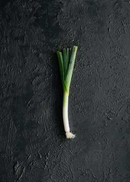 Leek on black
