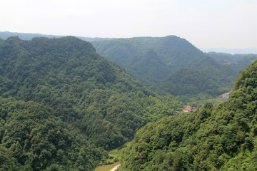Naklejka premium Mountain scenery in hunan, China