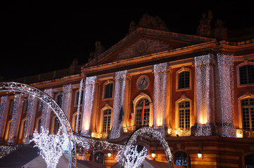Christmas Lights on the Facade of the Capitol, in Toulouse - 209146499
