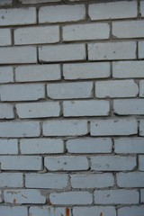 Bricks, brickwork of white brick and cement