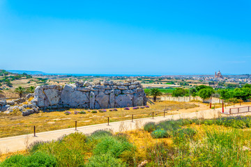 Ggantija neolithic temple at Xaghra, Gozo, Malta