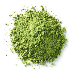 Green matcha tea powder