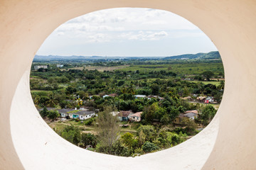 Obraz na płótnie Canvas View of Valle de los Ingenios valley from Manaca Iznaga tower near Trinidad, Cuba