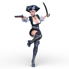 Obraz premium 女性海賊