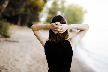 young androgyne man from behind