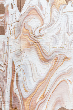 Liquid paint lines on surface