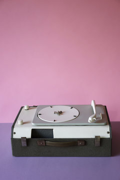 Old portable gramophone