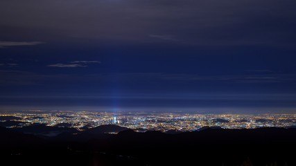 Night view of Kuala Lumpur from a distance