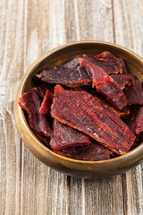 Beef Jerky. Selective focus. © Ali Safarov