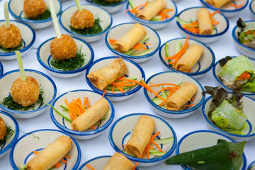 canape set up  in wedding party.