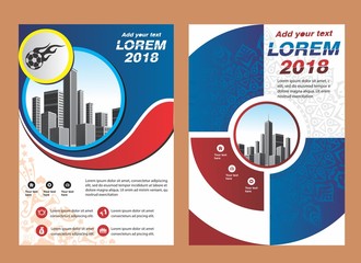 Fototapeta premium sport cover, brochure,layout design for 2018 event