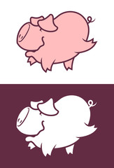 Cartoon pig character