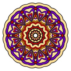 Mandala. Color flower ornament. Vector illustration