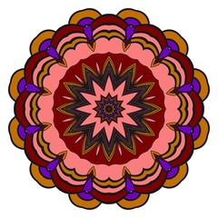 mandala. creative anti-stress floral ornament. vector illustration
