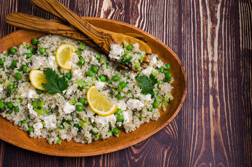 Salad of crushed cereals