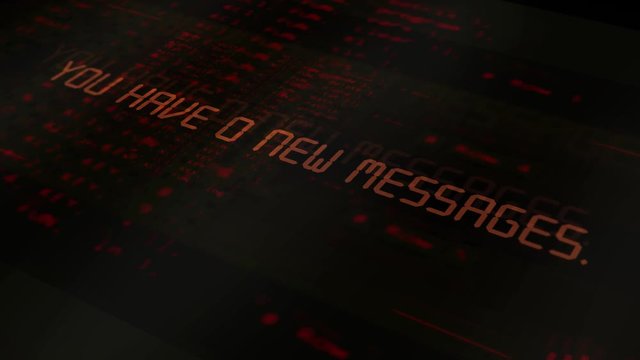 Digital technology text - You have zero new messages