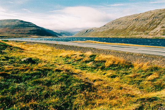Roadtrip Through Iceland - Westfjord on Sunny Windy Fall Day Sho
