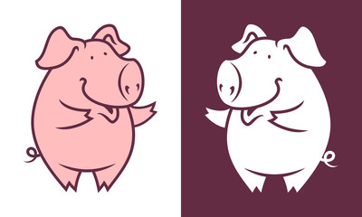 Friendly pig character