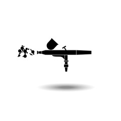 Airbrush paint sprayer black icon