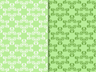 Geometric seamless floral pattern
