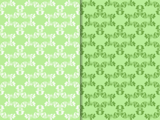 Geometric seamless floral pattern