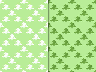 Christmas tree with toys seamless pattern
