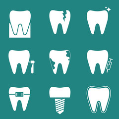 Teeth icons collection