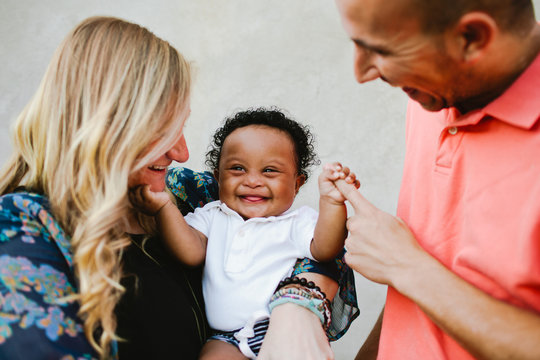 Happy Multi-Race Family