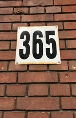 Fototapeta na wymiar Haus nummer 365 in Amsterdam